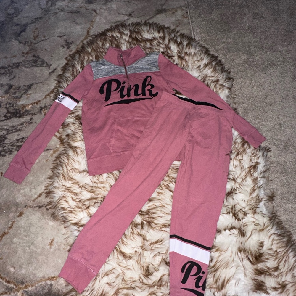 Pink Logo Tracksuit Set